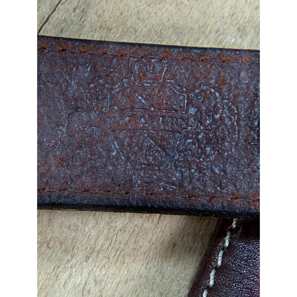 Southwestern Heritage Woven Leather Belt F.M. Allen Mens 40 VTG Navy Brown Italy - Picture 3 of 7